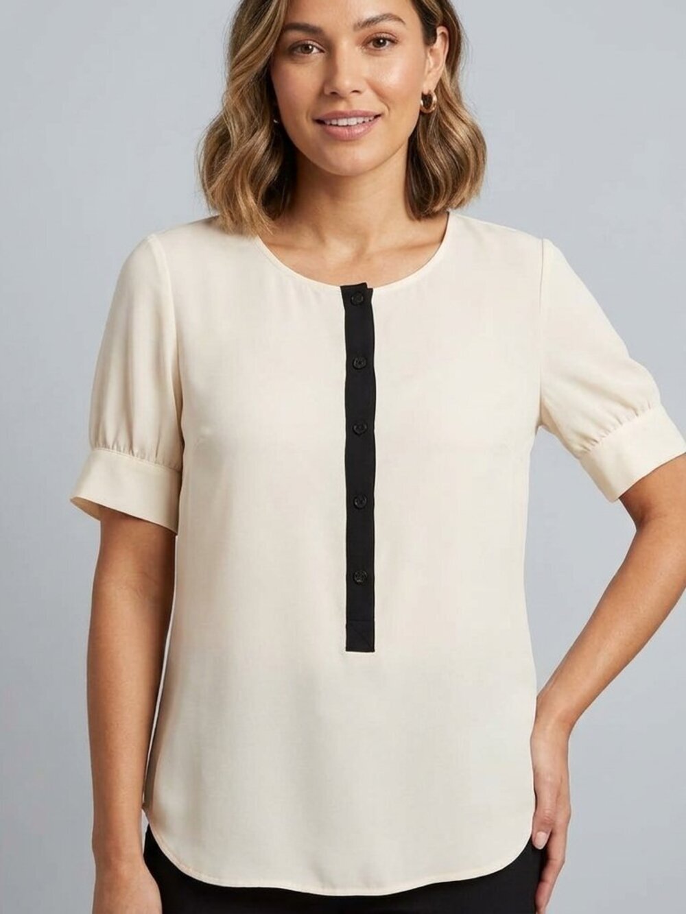 ⭐️ 5 for 20$! ⭐️ Naked Zebra Cream Semi Sheer Top